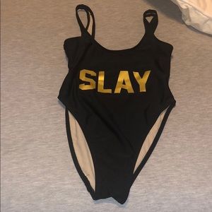 Private party one piece bathing suit